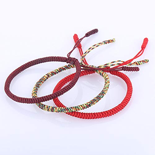 XIAQUJ Personalized 26 in itial Bracelet Lucky Red Seven Knot Bracelet Gold  Plated Letter Woven Bracelet Heart Charm Bracelet Woven Bracelet for Men