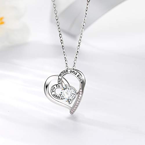 Heart Sterling Silver Necklace - 18" chain