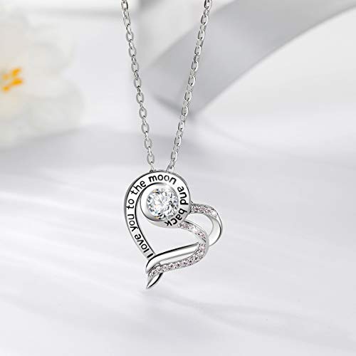 Heart Sterling Silver Necklace - 18" chain