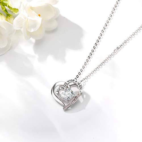 Heart Sterling Silver Necklace - 18" chain