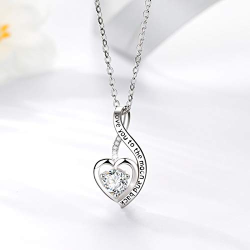 Heart Sterling Silver Necklace - 18" chain