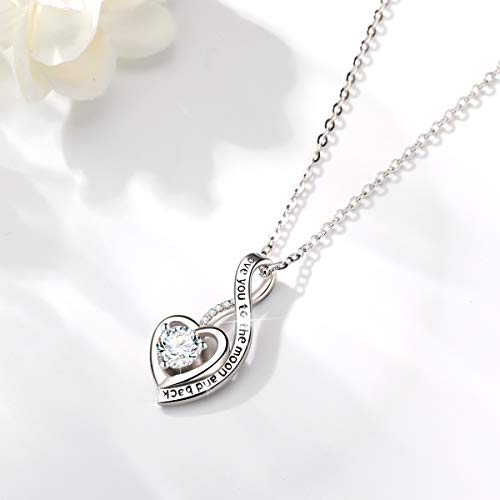 Heart Sterling Silver Necklace - 18" chain