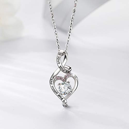 Heart Sterling Silver Necklace - 18" chain