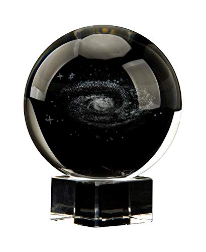 3D Laser Engraved Galaxy Universe Spirit Crystal Ball