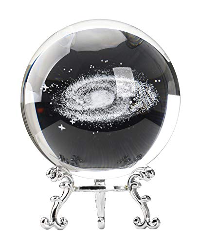 3D Laser Engraved Galaxy Universe Spirit Crystal Ball