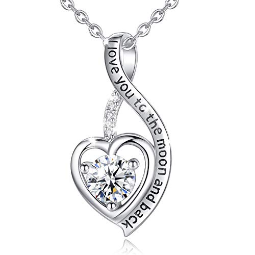 Heart Sterling Silver Necklace - 18" chain