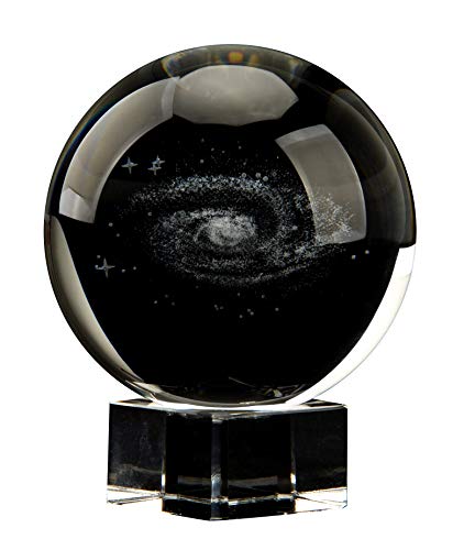 3D Laser Engraved Galaxy Universe Spirit Crystal Ball