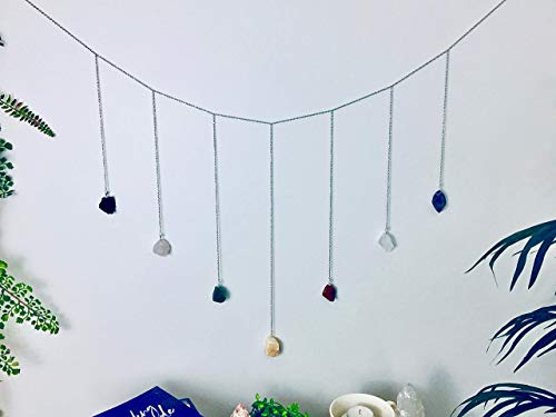 Chakra Wall Hanging Gemstones - 7 Chakra Stone Chain Hanging Garland