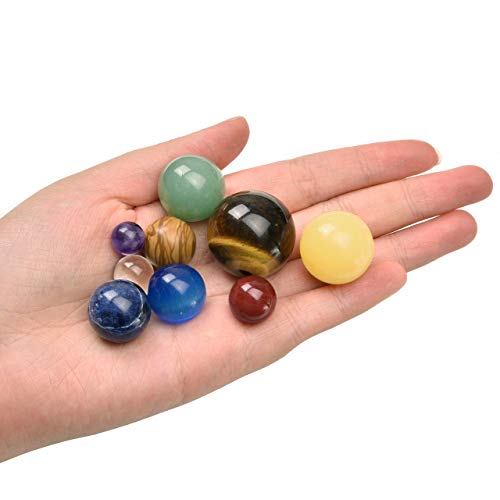 Solar System 8 Planets Desk Decor Chakra Healing Crystal Sphere Ball Decorations