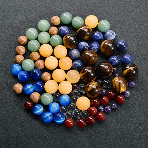 Solar System 8 Planets Desk Decor Chakra Healing Crystal Sphere Ball Decorations