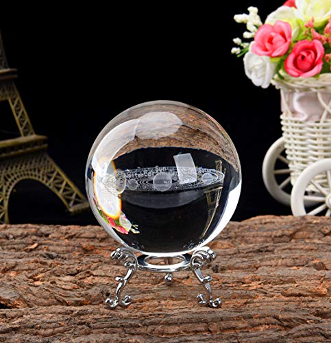 3D Laser Engraved Galaxy Universe Spirit Crystal Ball