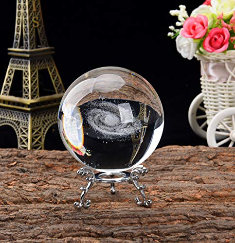 3D Laser Engraved Galaxy Universe Spirit Crystal Ball