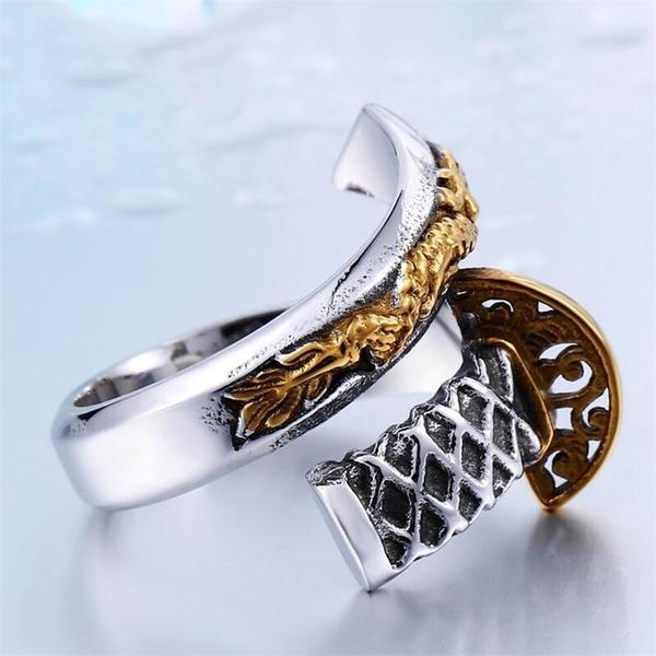 Dragon Spirit Sword Stainless Steel Ring