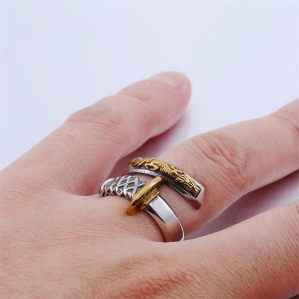 Dragon Spirit Sword Stainless Steel Ring